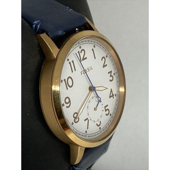 Fossil Everyday Muse ES4062 Women's Blue Leather Analog Dial Quartz Watch OP841 - Picture 5 of 12